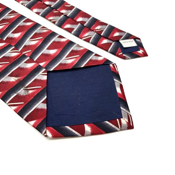 Signorcelli Mens Necktie Designer Maroon Black Accessory Office Work Casual Dad - Picture 4 of 5